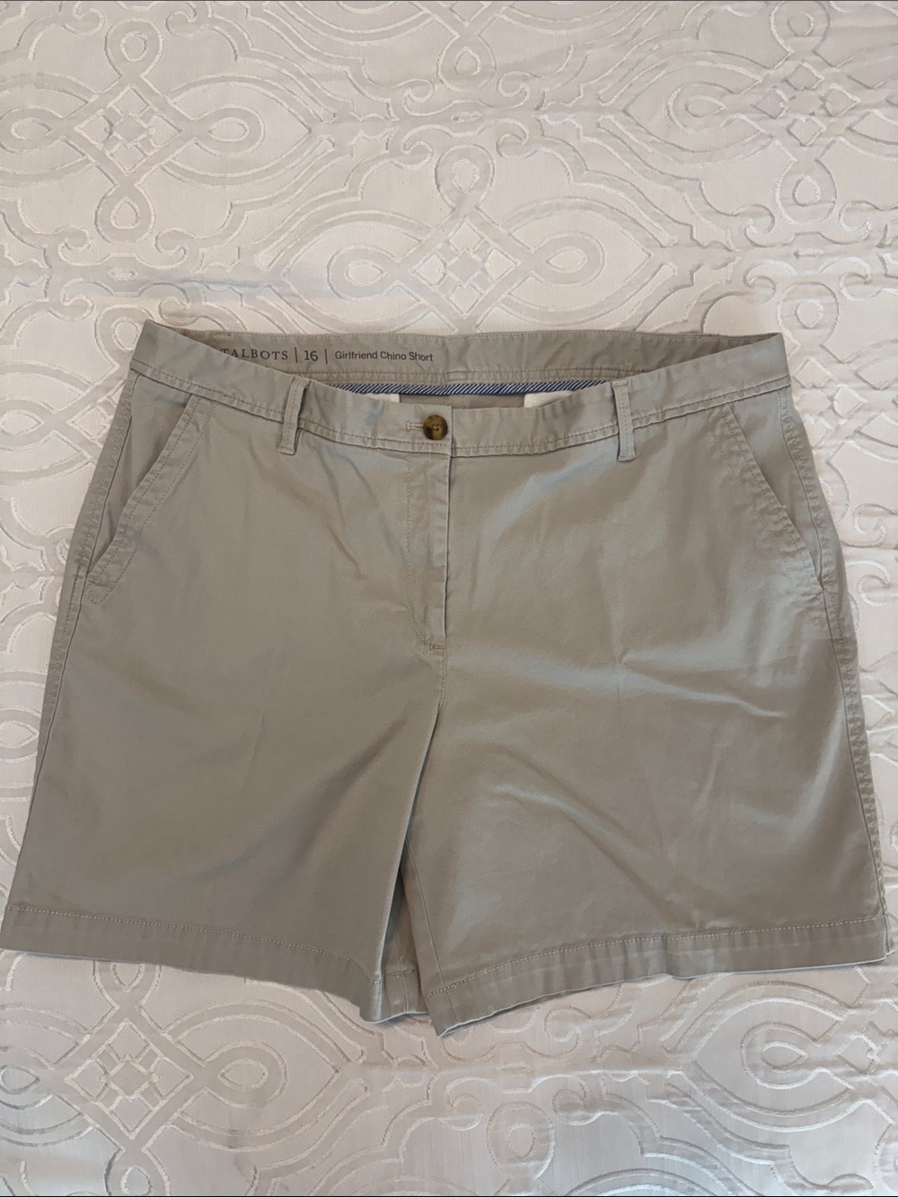 Talbots Sand Girlfriend Chino Shorts